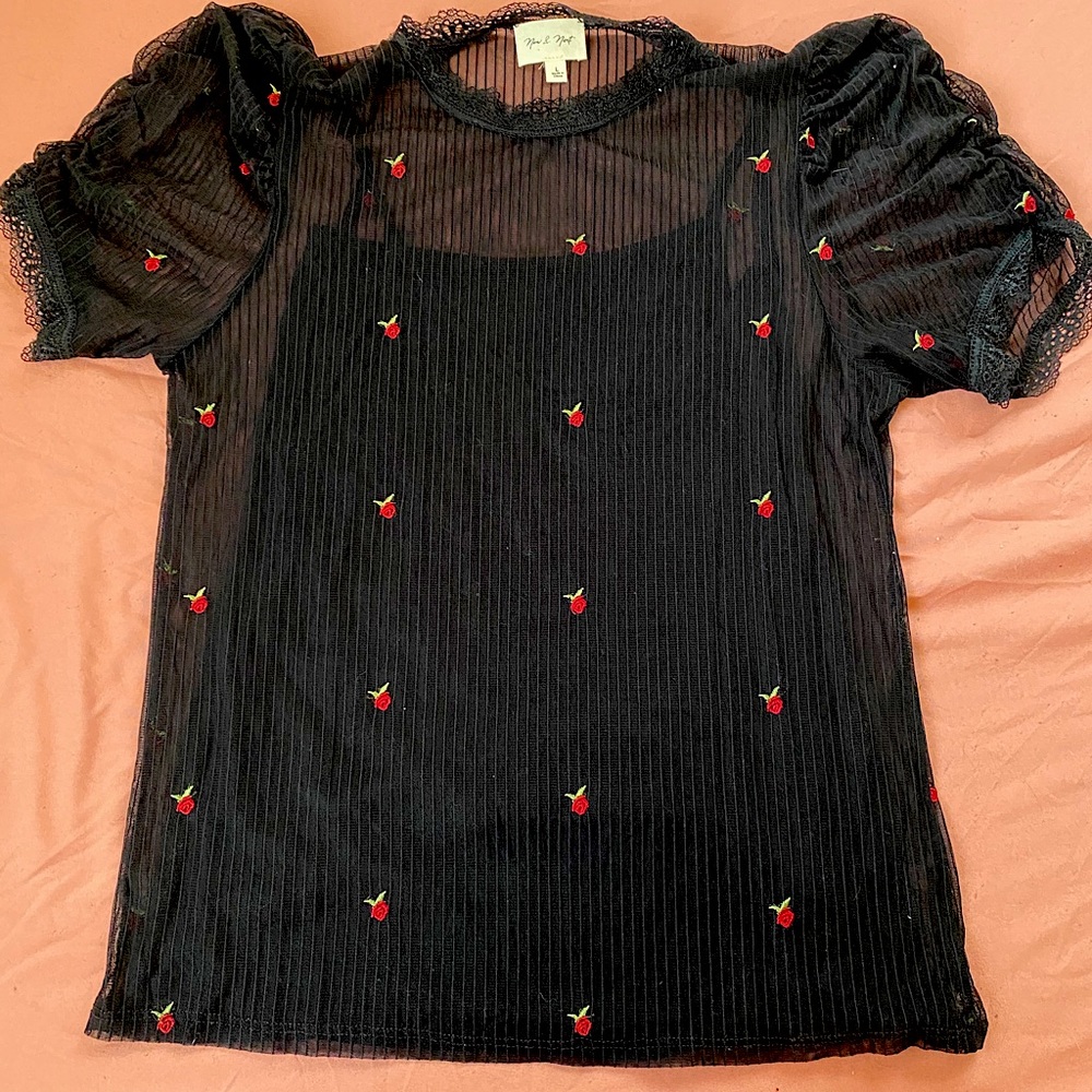 Rose Sheer Top